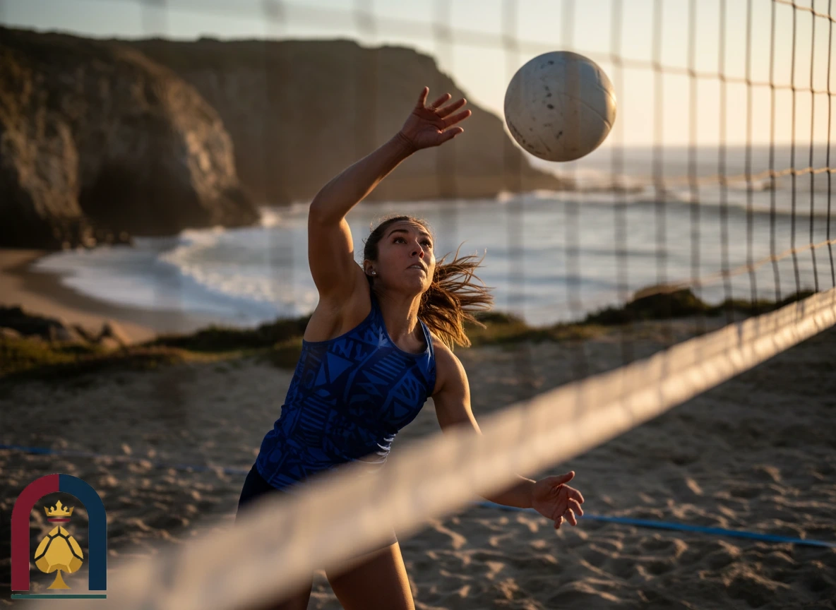 Interface digital com estatísticas e mercados de apostas em voleibol